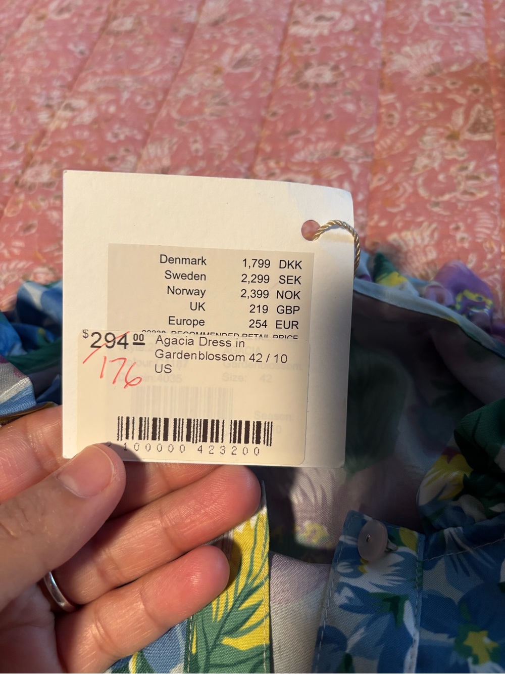 Anthropologie brand Baum und Pferdgarten Agacia Floral dress size US 10 BNWT - Picture 7 of 12